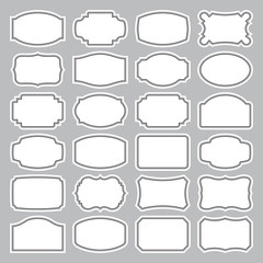 24 blank labels set (vector) - obrazy, fototapety, plakaty