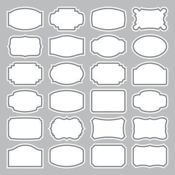 24 blank labels set (vector)