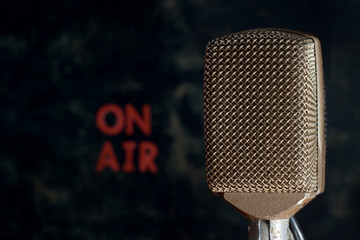Retro Microphone with On Air Background