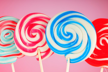 Colorful lollipop against the background