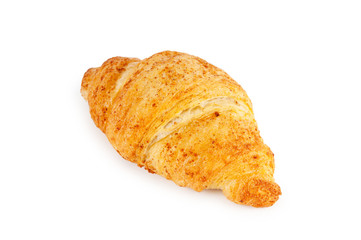 Breakfast concept - croissant isolated on white