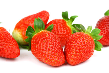 strawberry pile isolated