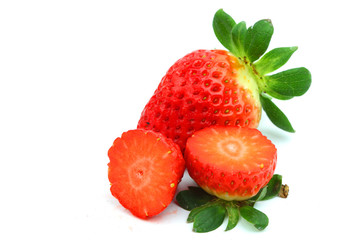 strawberry pile isolated