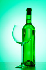 Wine concept with gradient background