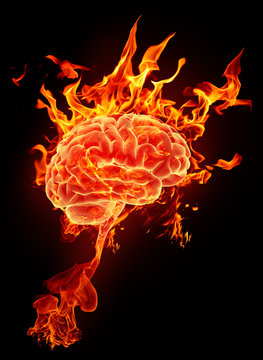 Burning brain