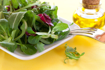 frischer Salat auf Teller