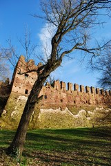Medieval castle, San Colombano al Lambro, Lombardy, Italy