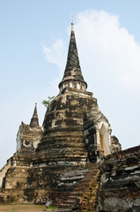 Fototapeta premium Temple ancient monument.Ayutthaya, Thailand.
