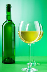 Wine concept with gradient background