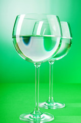 Wine concept with gradient background