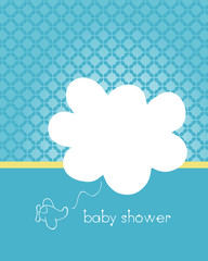 Baby shower blue invitation