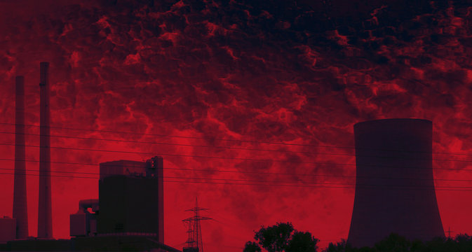 Atomkraftwerk in Flammen