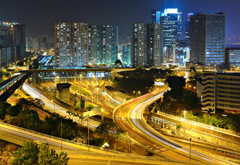 Fototapeta na wymiar modern city at night