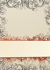 Vector beige wallpaper with copy-space