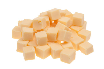 blocks of cheese isolated