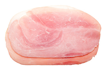 slices of ham isolated