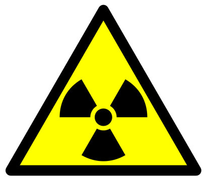 Radioaktivit&auml;t / Atomkraft Zeichen Schild