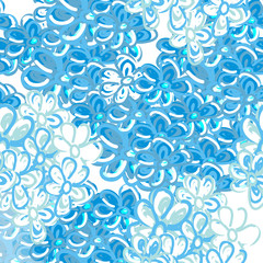 Lighting blue flowers texture