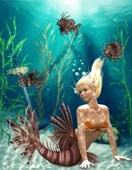 Abwaschbare Fototapete Meerjungfrau Meerjungfrau 3
