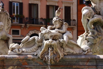 Roma, Piazza Navona, fontana del Nettuno