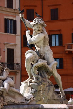 Roma, Piazza Navona, fontana del Nettuno