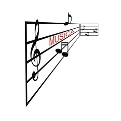 Fototapeta premium Logo_musica 4