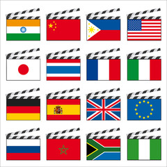 Naklejka premium Clap Cinema_production