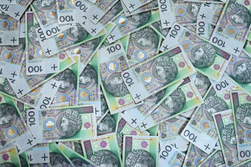 Polish 100 zlotych PLN money banknotes