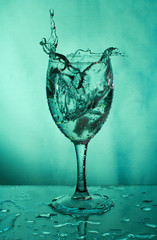 glass with water splash