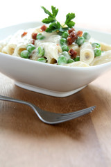 Pasta with Prosciutto and Peas