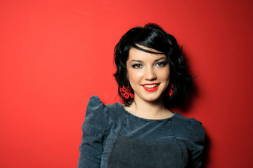 Beautiful girl posing in studio