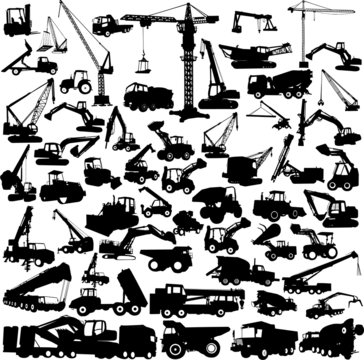 construction machine big collection vector