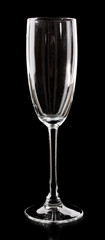 empty Glass on black background