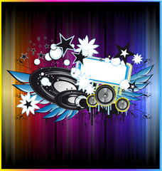 Disco Dance Colorful Background for Flyers