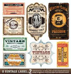 Fototapeta premium Vintage Labels Collection - Set 2