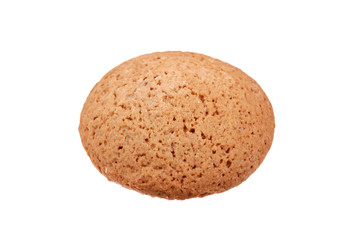 One oatmeal cookies on white