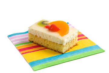 Joghurtschnitte auf Serviette