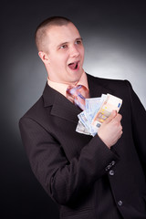 businessman with money