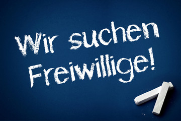 Wir suchen Freiwillige