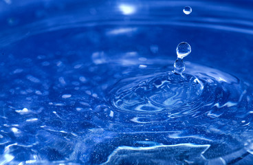 water splash in blue color