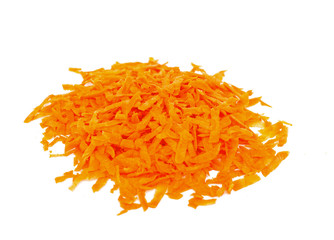 carrots grated on grater