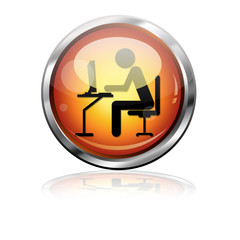 Boton futurista pictograma usuario ordenador