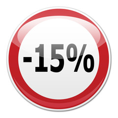 Señal trafico -15% descuento