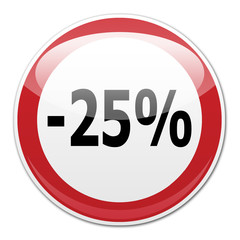 Señal trafico -25% descuento