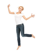 happy and carefree teenage girl