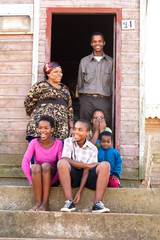 Happy black family