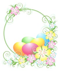 Easter flowers frame