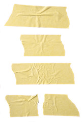 Strips of masking tape isolated on white background.