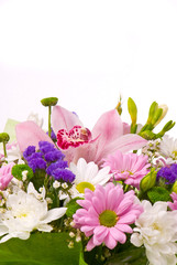 Magnificent bouquet on a white