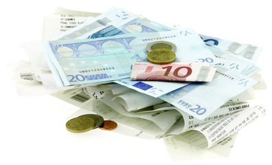 argent et tickets de caisse